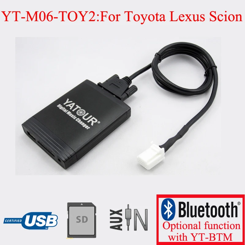 

Yatour M06 (M06 PRO) car radio USB SD AUX IN adapter for Toyota Lexus Scion 6+6PIN