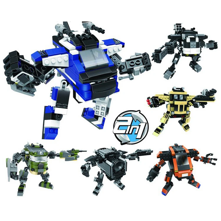 

Hot super robot transformation Train Warrior 2in1 building block Shinkansen bullet train Locomotive diy educational toy for gift