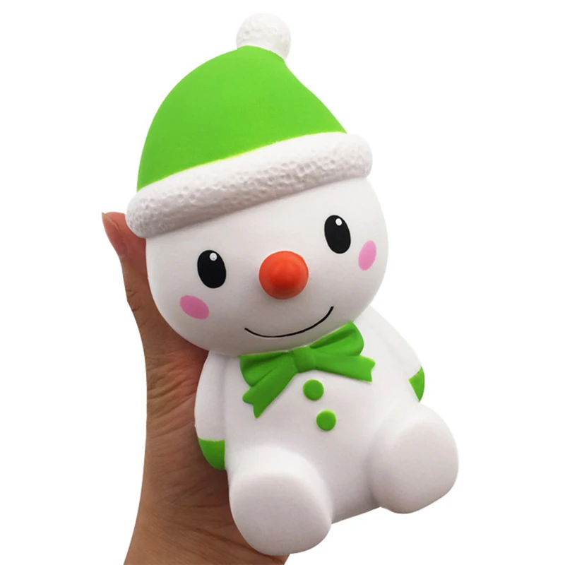 Squishy Slow Rising Christmas Bowknot Snowman kawaii Squishy Jumbo Squeeze Charms Stress Relief Toy Phone Strap kid Juguetes
