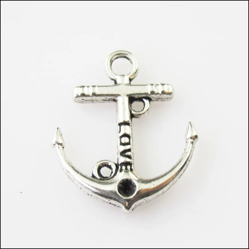 

10Pcs Antiqued Silver Tone Love Shipping Anchor Charms Pendants 19x22.5mm