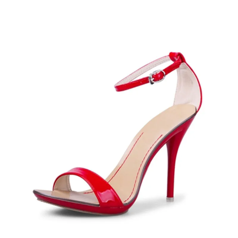 BEYARNE/Новое поступление; модные 7 видов цветов женские классические танцевальные босоножки на высоком каблуке с Т-образным ремешком; вечерние свадебные туфли; ; - Цвет: Красный
