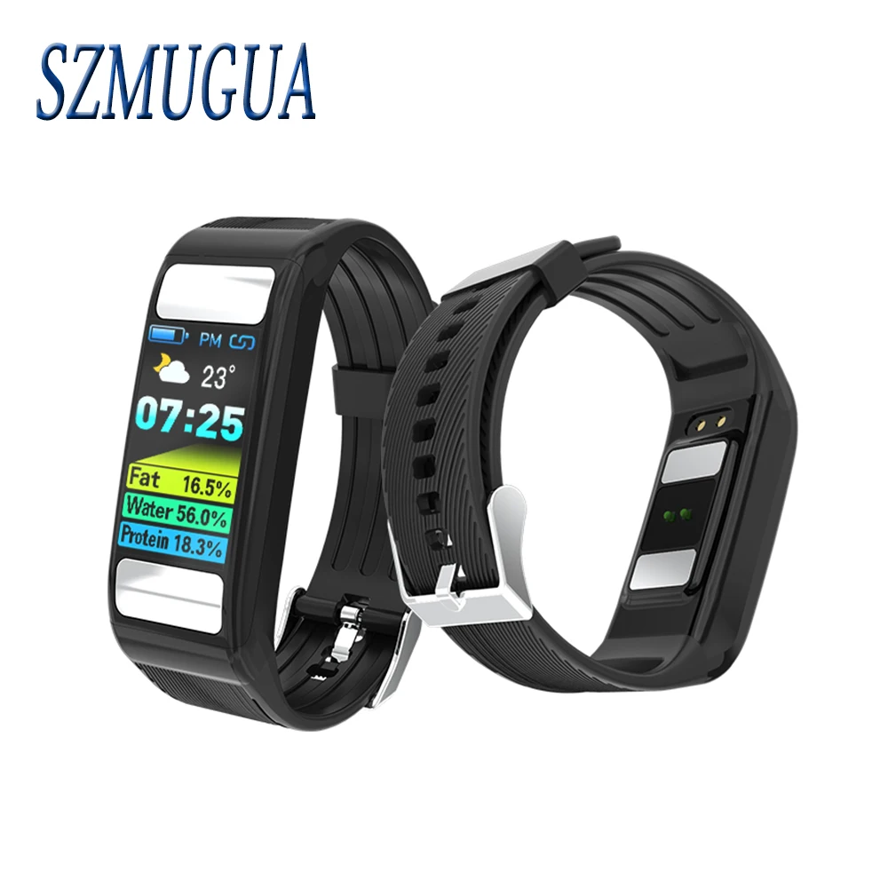 

SZMUGUA IP67 Waterproof Smart Watch Bracelet 0.96" IPS Color Screen Sleeping Heart Rate Monitor Fitness Exercise Smart Wristband