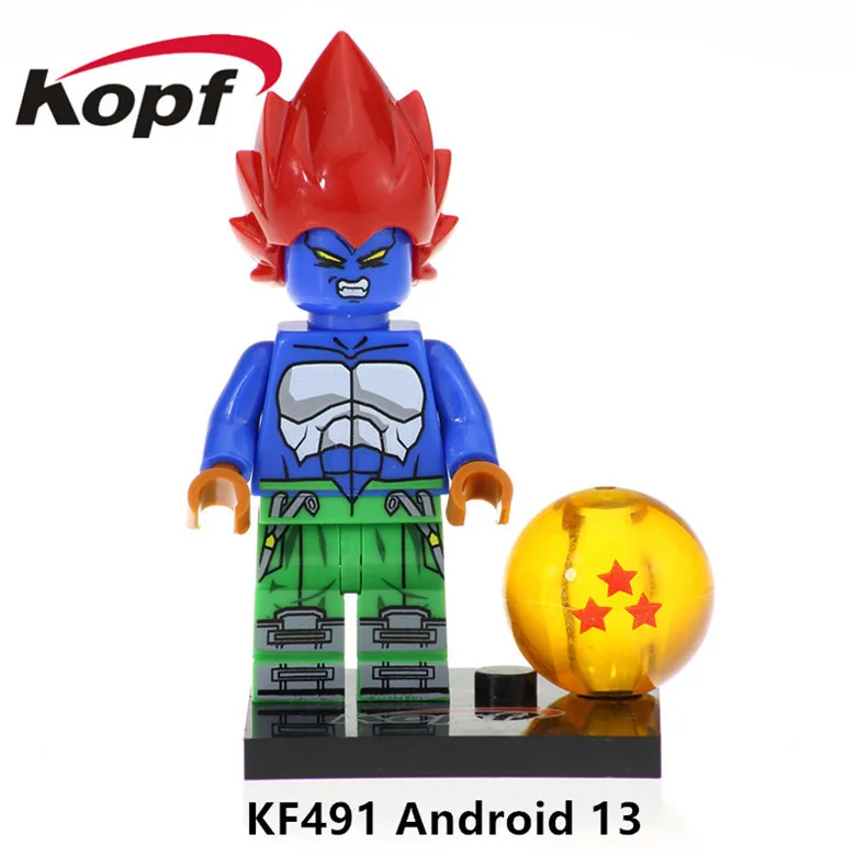 50 шт. Super Heroes Android 13 Dragon Ball Kaio голени Majin бу действие Гоку Ssj Xeno серии модель строительные блоки детские игрушки KF491