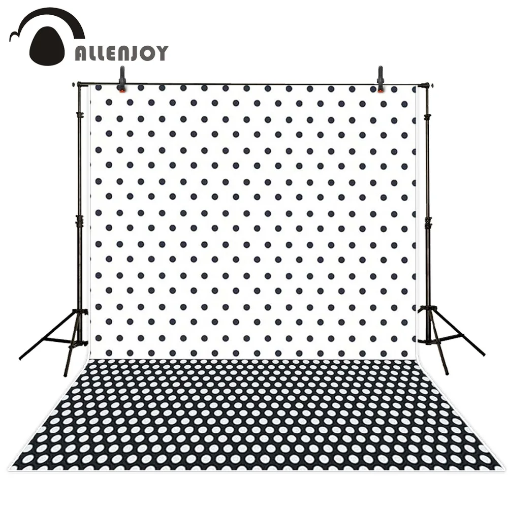 Allenjoy Photography background Black and white dots baby newborn photo send rolled backdrops