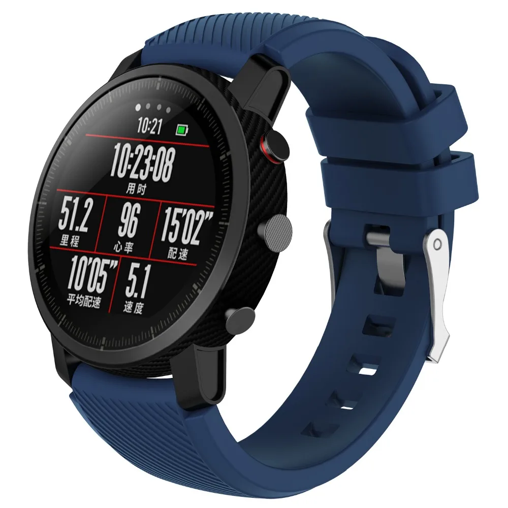 HANGRUI ремешок для xiaomi huami amazfit 2 2S Ремешок силиконовый ремешок с пряжкой спортивный ремень для xiaomi huami amazfit 2 stratos