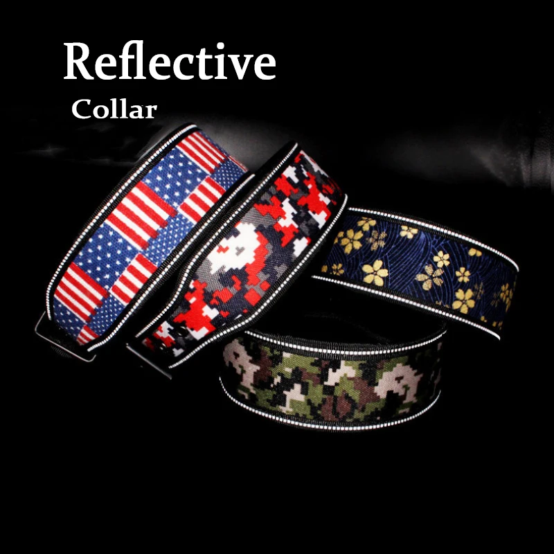 

Reflective Large Dog Collar Dog Leash Summer Beach Waterproof Dog Chain glow in the dark Collar Coleira Para Cachorro Pitbull