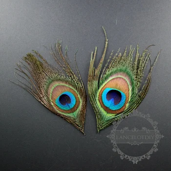 

natural colorful peacock tail feather DIY jewelry supplies findings 1506020