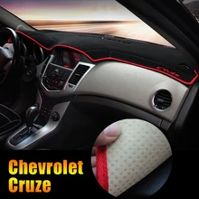Per Chevrolet Cruze 2009-2014 2015 2016 2017 2018 LHD Auto Cruscotto Del Rilievo della Piattaforma Dello Strumento Desk Evitare La Luce Tappetini copertura Autoadesivo