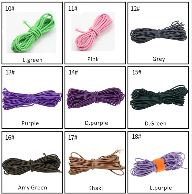 3 Meters/Lot Strong Elastic Rope Cord 3mm Round Bungee Shock Stretch String DIY 24 Multiple Colors 2