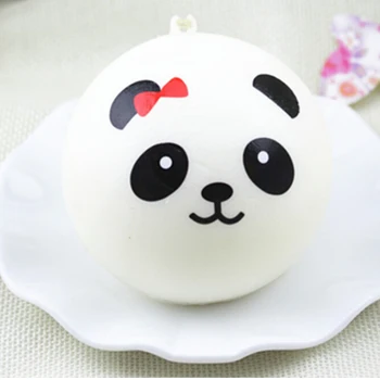 

Wholesale High Quality Key Mobile Phone Straps Pendant 4cm Bag Accessories Cute Cartoon Face Buns Panda Bag