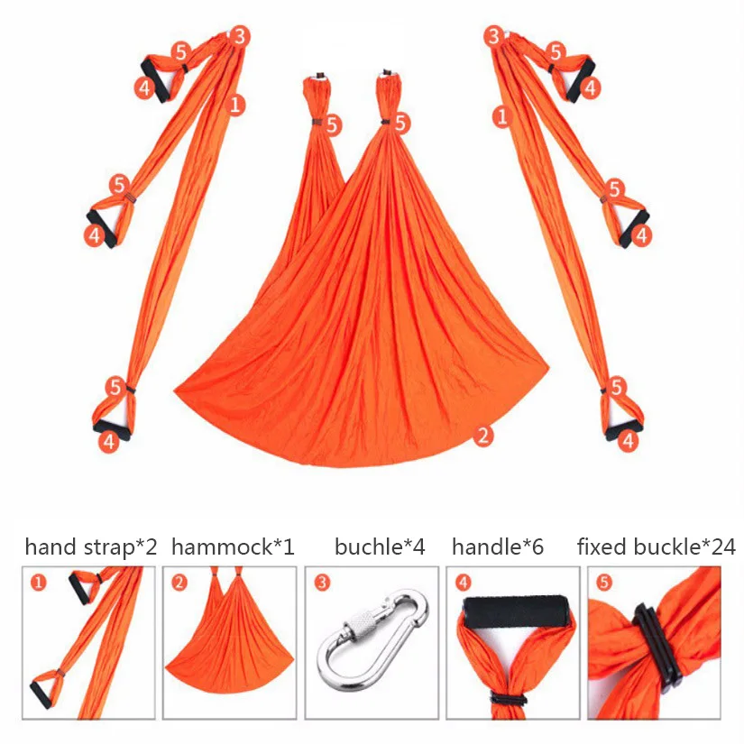 Anti-gravity Aerial Yoga Hammock Set Yoga Belt Flying Yoga Hammock for Pilates Body Building Yoga Swing With HangingTray