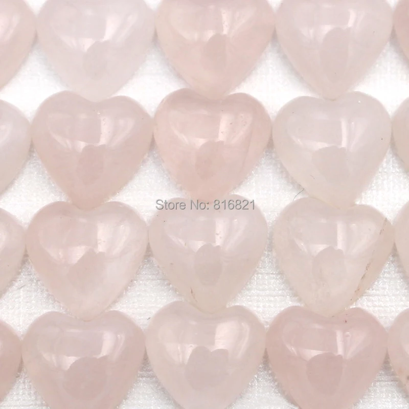 8mm Rose Quartz stone Heart Dome CABs Cabochons Flat Backed Cabochon | Украшения и аксессуары