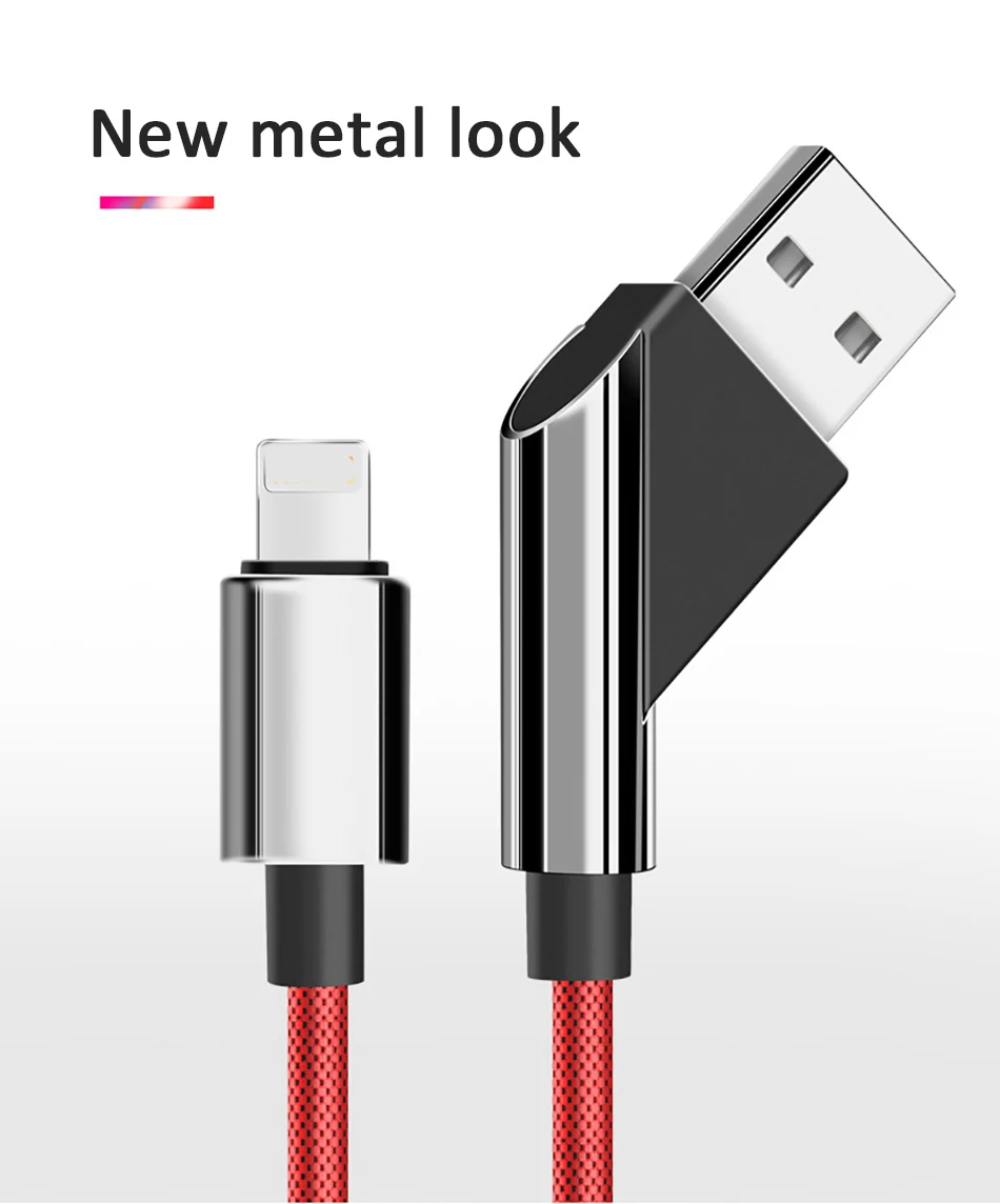 NOHON Nylon Lighting Data Cord 8 Pin Phone Fast Charging For iPhone X 8 7 6 5 Plus Durable Charge Cable For iPad Mini IOS 8 9 10 (2)