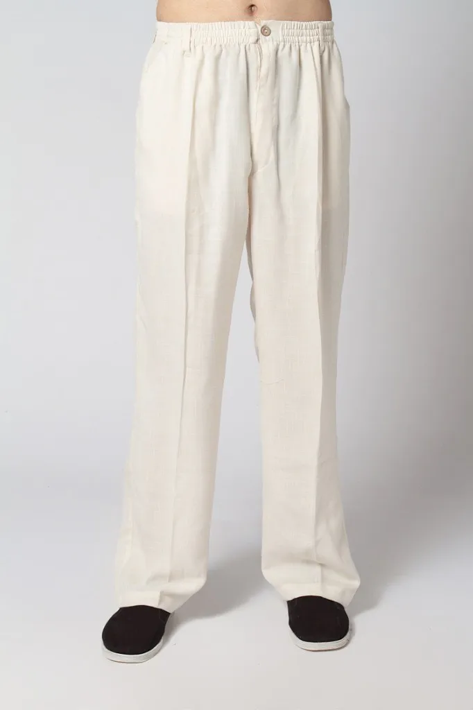 Черные китайские мужские хлопковые льняные брюки кунг-фу, традиционные брюки Wu Shu Tai Chi, повседневные штаны, Размеры S M L XL XXL XXXL 2350