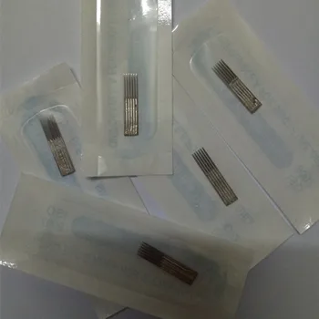

50 pcs Permanent Eyebrow Makeup Blades Tattoo Manual Needle 6F 3R For Microblading Pen Machine 3D Eyebrow Microblading