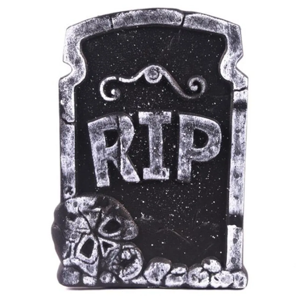 1PC Halloween Foam Tombstone Skeleton Tombstone Haunted House Bar RIP Stone Grisly Props Party Decor Yard Decoration Randomly