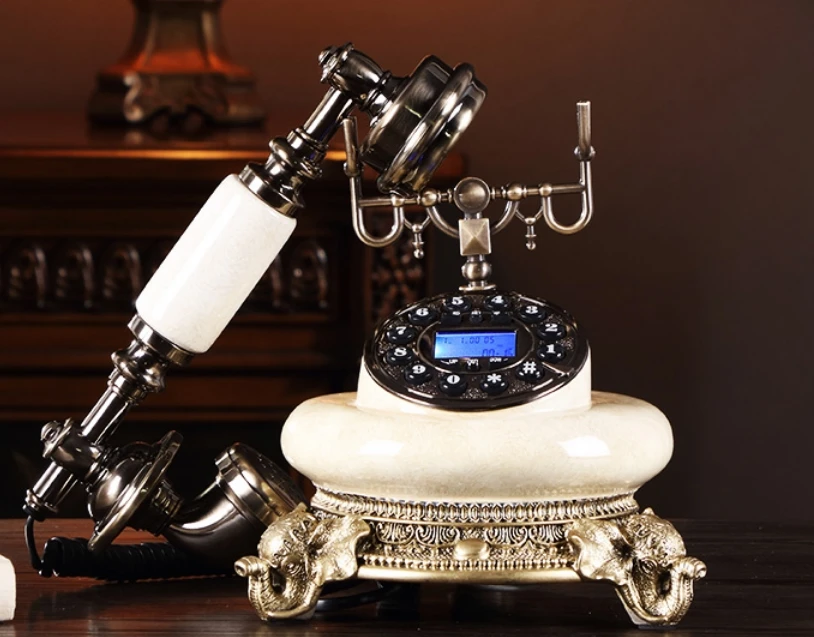 Античный телефон модный бытовой телефон с повторным циферблатом/громкой связью/подсветкой идентификатор звонящего