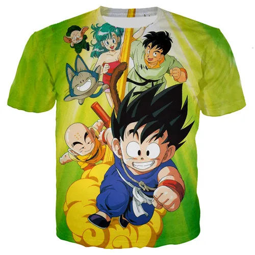 Детская летняя футболка новые футболки с 3d принтом «Жемчуг дракона» для маленьких мальчиков, Супер Saiyan Super Goku, Детская футболка с героями мультфильмов футболка для подростков