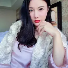 ; Модель года новая зимняя ночная рубашка принцессы Для женщин зима длинный халат розовый Бусины Вышитые пижамы