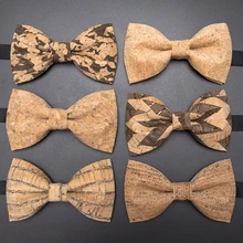 Пробковый деревянный модный мужской галстук-бабочка, новинка, ручная работа, солидный галстук-бабочка для мужчин, Свадебная вечеринка, подарок, аксессуары для мужчин, галстук-бабочка