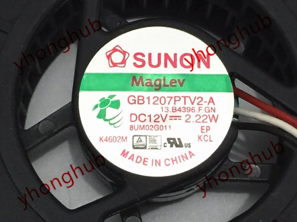 SUNON GB1207PTV2 A 13.B4396.F.GN AC/DC 12V 2 W 3 провод 70x70x25 мм Сервер вентилятор охлаждения|square fan|server