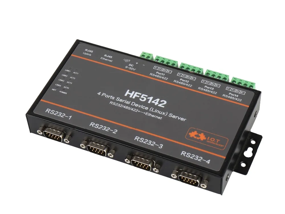 Официальный промышленный HF5142B 4 портовый RJ45 RS232/485/422 серия в Ethernet бесплатное RTOS