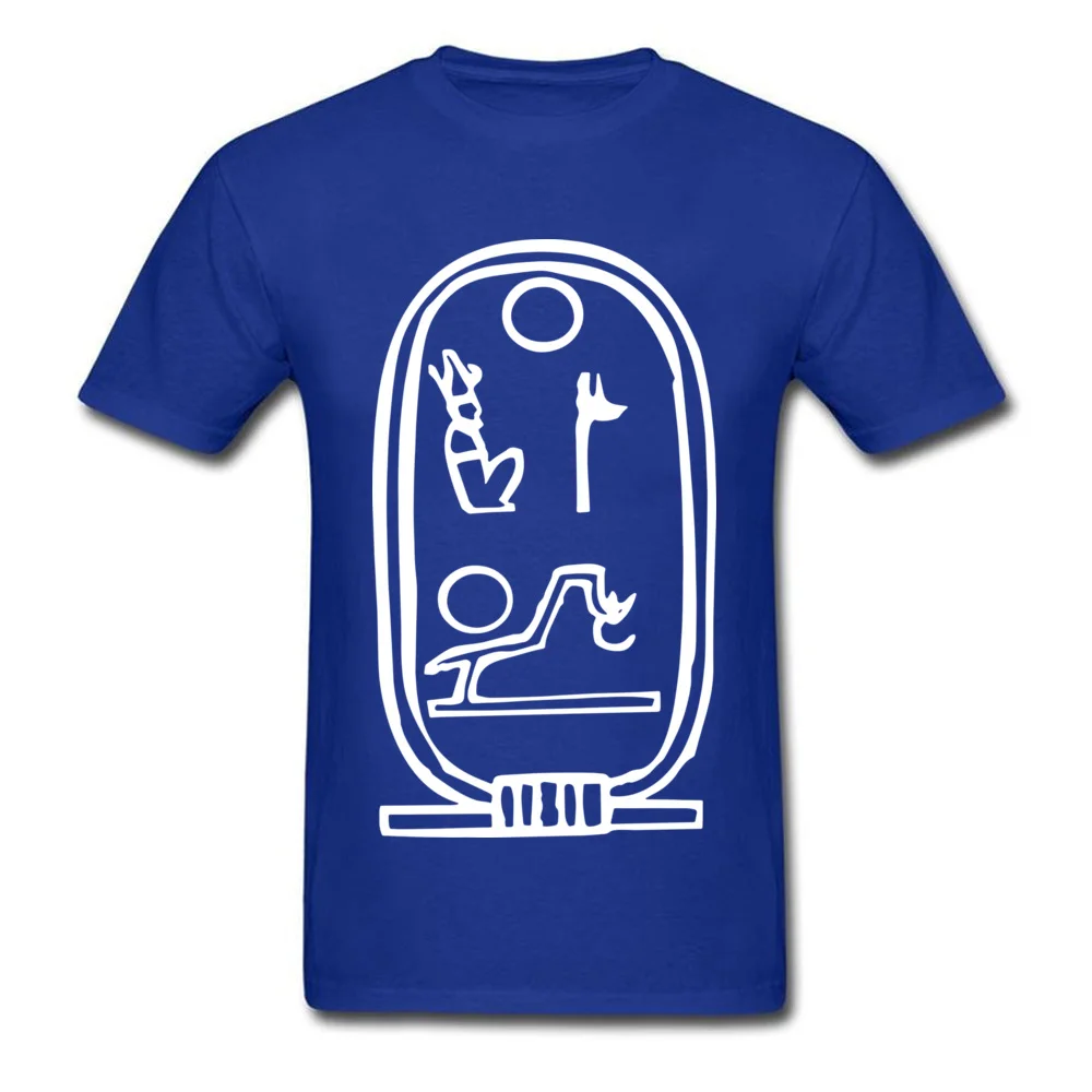 Fashionable T Shirts Newest Round Neck Egyptian Hieroglyph Ancient Pure Cotton Men T Shirt Design Short Sleeve Sweatshirts Egyptian Hieroglyph Ancient blue