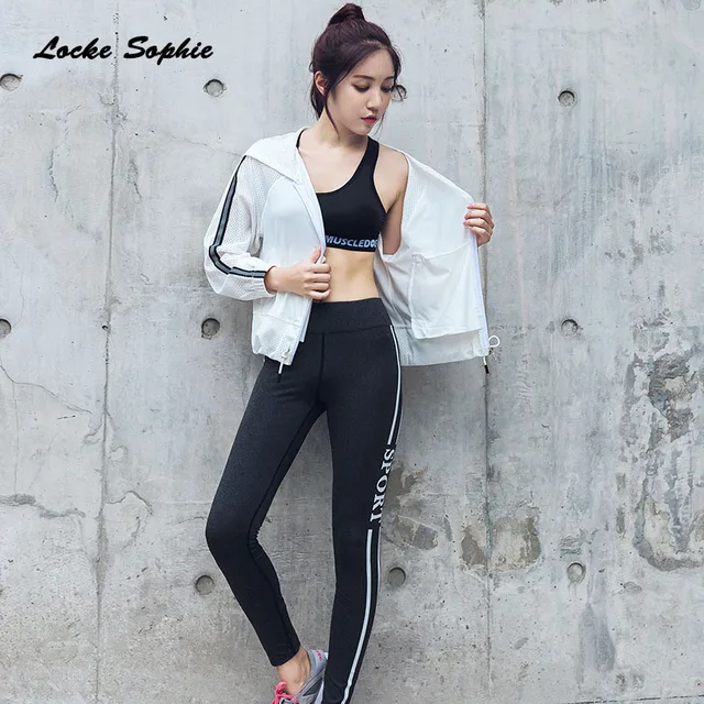 2 piece set women's tracksuits twinset pants and coats 2018 Autumn elastic sportswear suits set ladies Skinny track suit Girls 1