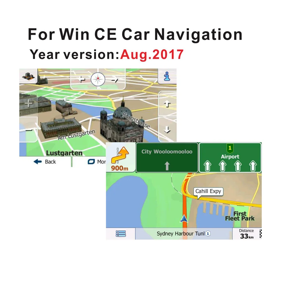 Универсальная 16G gps карта Micro sd последняя 2018 для автомобиля WinCE dvd навигационная