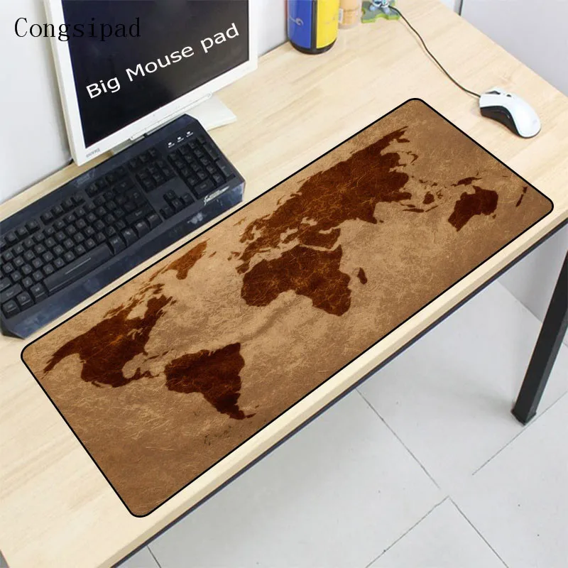 

Congsipad New World Map Speed Locking Edge Large Natural Rubber Mouse Pad Waterproof Game Desk Mousepad Mat for CSGO Dota LOL