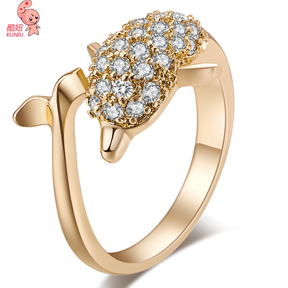 kuniu brand new hot womans fine ring trendy zircon two tone gold dolphin wedding ring girls engagement party rings for women - Dolphin Wedding Rings kuniu brand new hot womans fine ring trendy zircon two tone gold dolphin wedding ring girls engagement party rings for women - Dolphin Wedding Rings