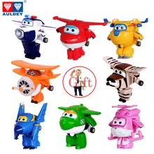 Genuine AULDEY Mini Super Wings Deformation Airplane Robot Toy Action Figures Super Wing Transformation Toys For Children Gift