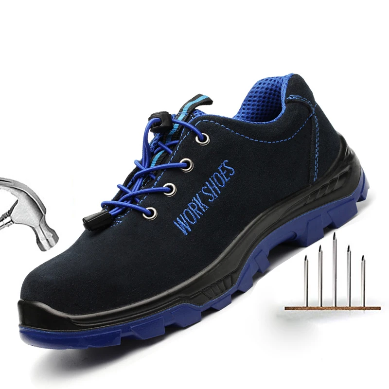 

New Men Shoes Steel Toe Shoes Breathable Work Safety Boot Anti-smashing Puncture Proof Work Boots Mesh Sneakers Safety Shoes