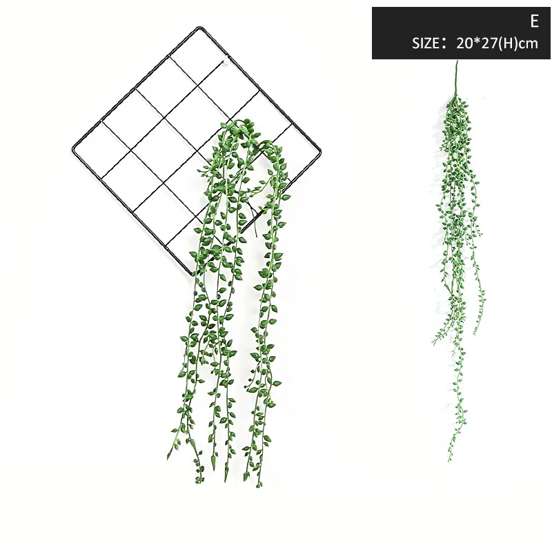 Искусственные растения, настенные украшения для гостиной, искусственные листья, украшение для дома в скандинавском стиле, Настенный декор - Цвет: E