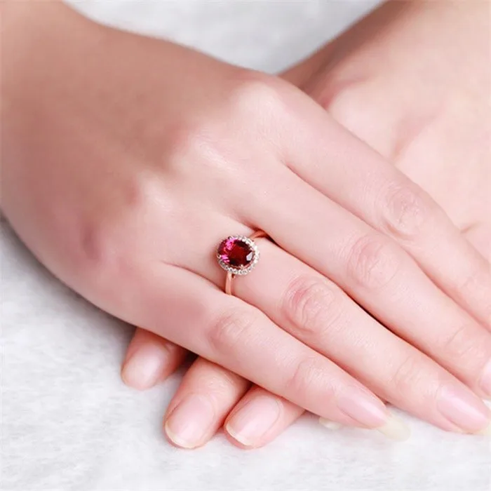 Brand Fashion Red Crystal Wedding Rings For Women Rose Gold Filled Brand Fashion Red Crystal Wedding Rings For Women Rose Gold Filled Jewelry S Yh077 In Bands From Accessories On