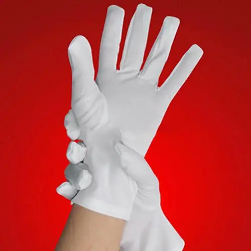Cotton Gloves New Mens Cotton White Tuxedo Gloves Formal Uniform Guard Band Butler 1 Pair