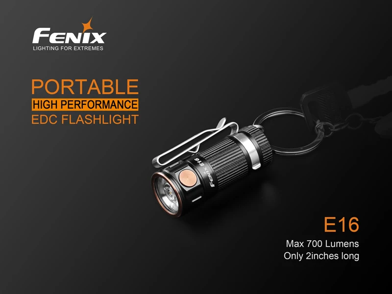 700 люмен портативный Fenix E16 Cree XP-L HI нейтральный белый светодиодный EDC фонарик с выдающейся производительностью