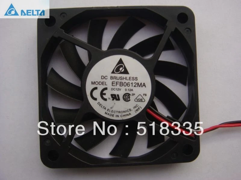 Для delta EFB0612MA 6 см 60 мм 6*6*1 60*60*10 6010 DC12V 0.12A совершенно новый двухполосный