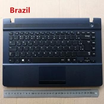 

Brazil layout new laptop keyboard with touchpad palmrest for SAMSUNG NP300E4E 270E4V 275E4V 271B4E 2470ev BA75-04629P drak blue