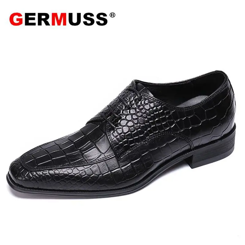 Genuine Crocodile  Leather Men s Oxfords Shoes  Luxury Brand  