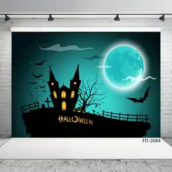 Хэллоуин лодка тыква летучая мышь вечерние фоны для фотостудии Виниловые ткани Фото фоны для детской вечеринки декор