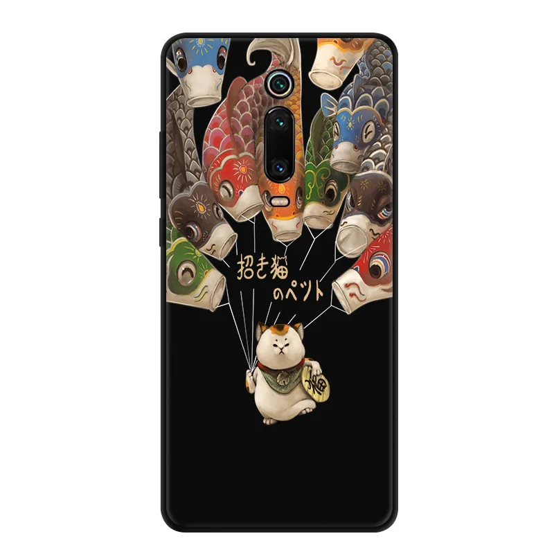 For Xiaomi Mi 9T Case Mi 9T Pro Cartoon Printed Soft Black Bumper Silicone TPU Cover For Xiaomi Mi 9T Pro mi9T 9 T Phone Cover