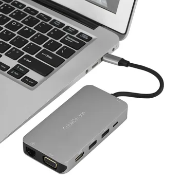 

10 In 1 Multifunctional Type-C to HDMI VGA RJ45 Adapter Hub USB-C to USB 3.0 SD TF Port Converter Combo Station for Phone PC