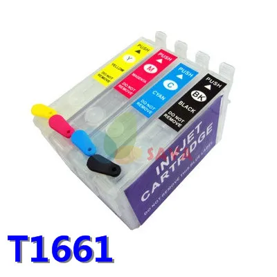 

EMPTY Refillable Cartridge for epson T1661 T1662 T1663 T1664 refillable ink cartridge suit for printer me101 me10 withARC chips