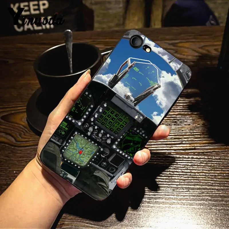 Yinuoda For iphone 7 6 X Case Cool Aircraft Airplane Cockpit Fashionable Phone Case for iPhone 7 X 6 6S 8 Plus XS XR SE XS XR