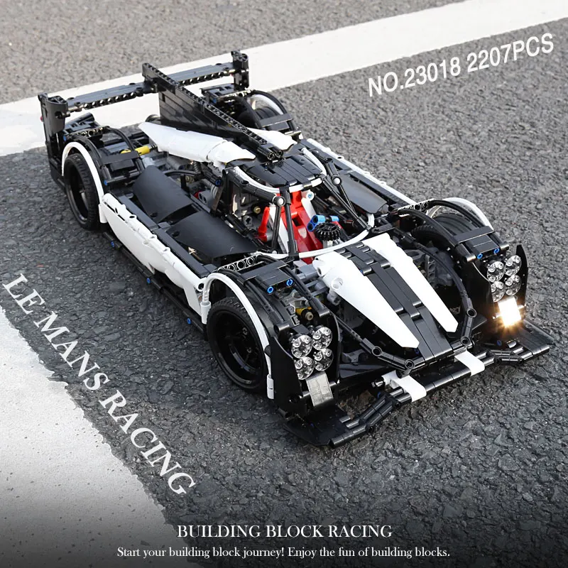 Technic Series 23018 MOC Hybrid Le Mans Супер гоночный автомобиль Чемпион строительные блоки наборы совместимые части игрушек 5530