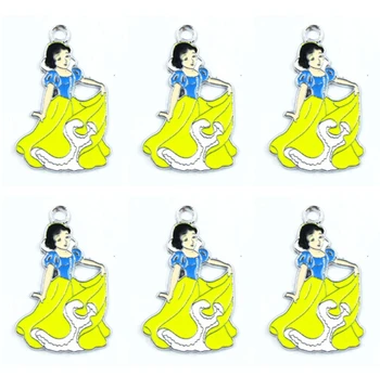 

Free Shipping 100 Pcs cartoon mix princess Charm Pendants DIY Jewelry Making QW-236
