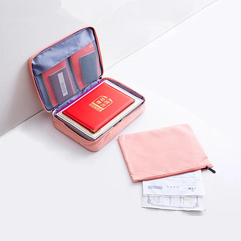 

Travel Passport Covers Document Ticket Bag Portable Waterproof Oxford Certificates Files Organizer For Home Accessories