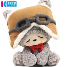 Candice guo plush toy stuffed doll cartoon cute dream pilot lucky cat pillow cushion super soft children christmas birthday gift