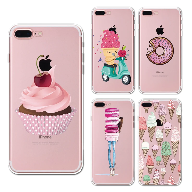 Rainbow Color Food Donuts Macaron Phone Cases For Iphone 6